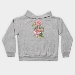 Watercolor Roses Kids Hoodie